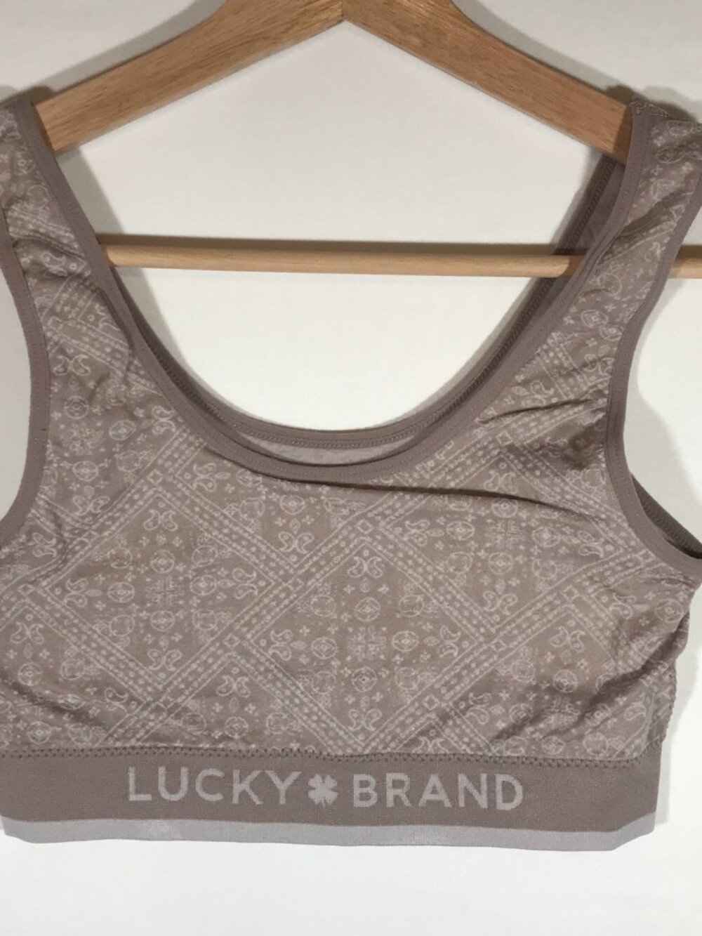 Lucky Brand Women's Large Taupe Bralette